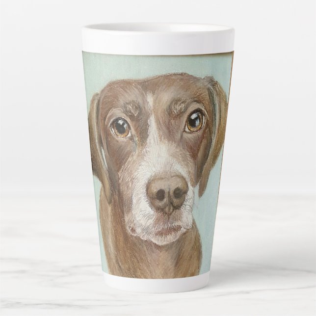 German Shorthaired Pointer Latte Mug (Front)