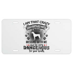 German Shorthaired Pointer License Plate Gifts Men