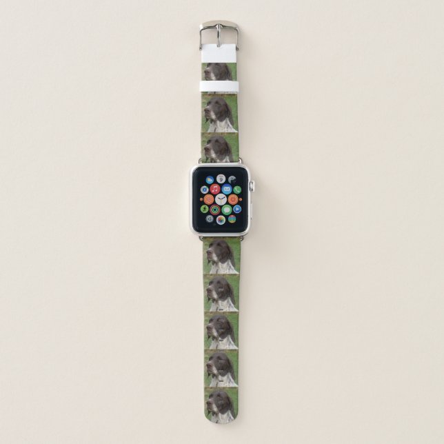 german shorthaired pointer liver and white apple watch band (Front)