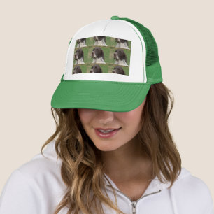 german shorthaired pointer liver and white trucker hat