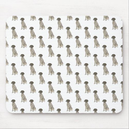 German Shorthaired Pointer Liver  White Mouse Pad