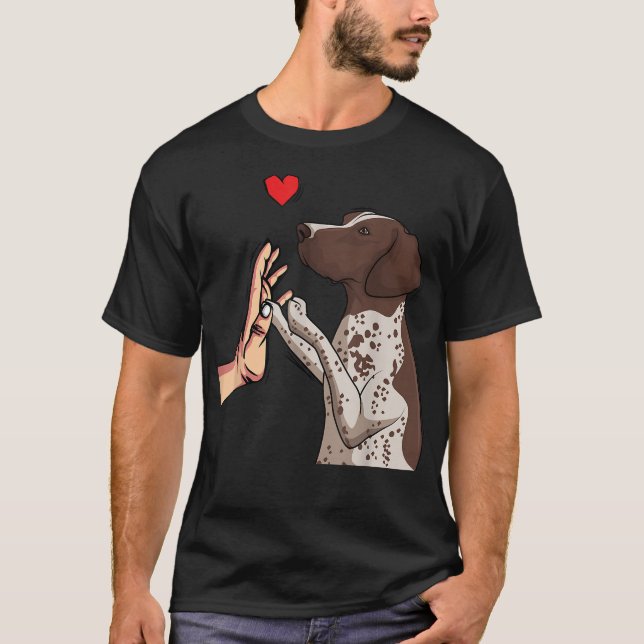 German Shorthaired Pointer Love GSP Dog Mom Girls  T-Shirt (Front)