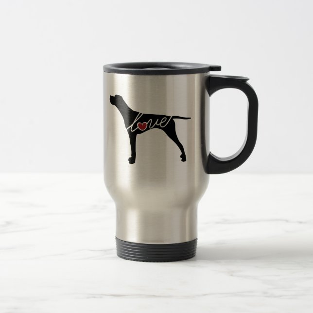 German Shorthaired Pointer Love Travel Mug (Right)