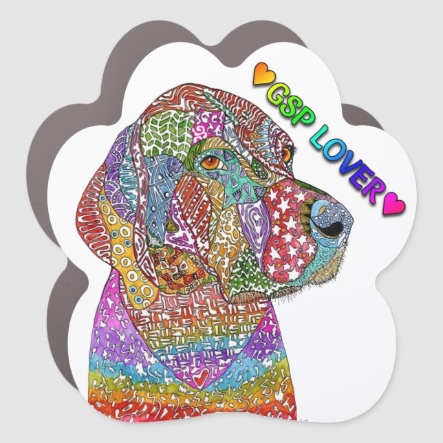 German Shorthaired Pointer Lover Car Magnet (Front)