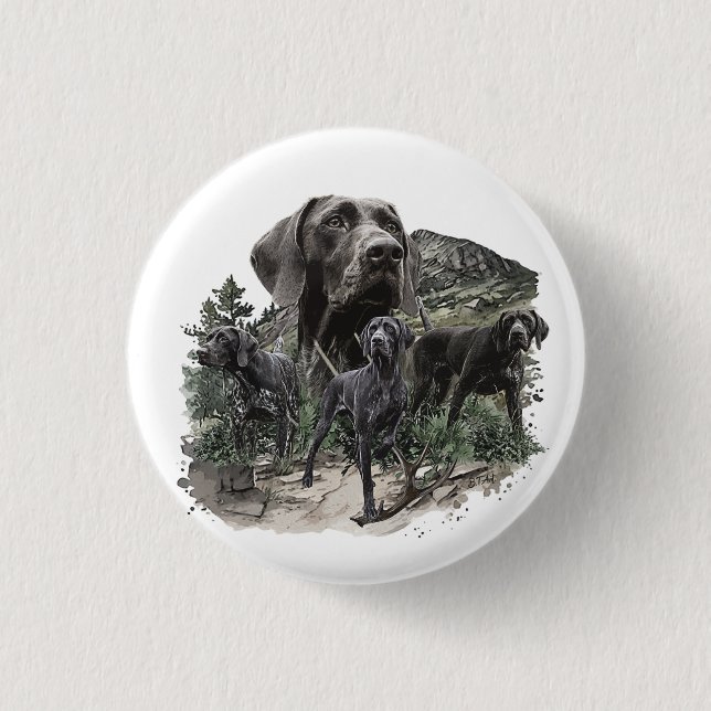 German Shorthaired Pointer Lovers Button (Front)