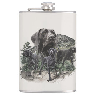 German Shorthaired Pointer Lovers Flask