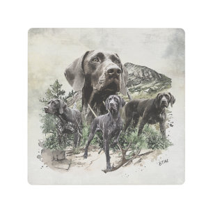 German Shorthaired Pointer Lovers Metal Print