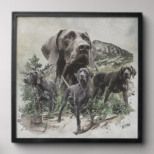 German Shorthaired Pointer Lovers Peel And Stick Photo Tile