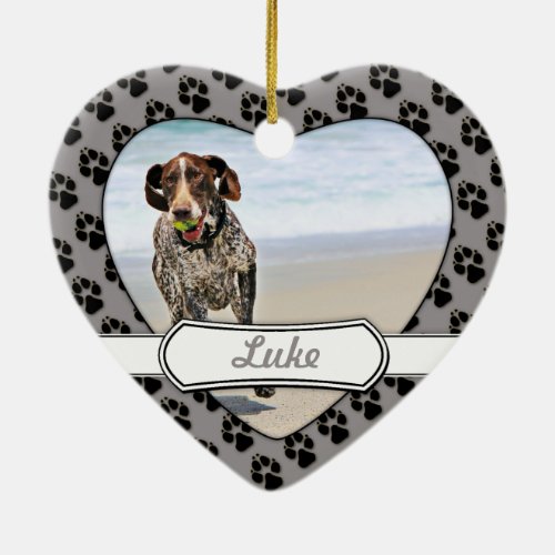 German Shorthaired Pointer _ Luke _ Riley Ceramic Ornament