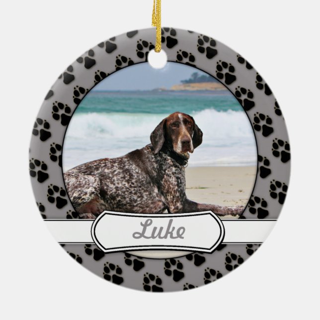 German Shorthaired Pointer - Luke - Riley Ceramic Ornament (Back)