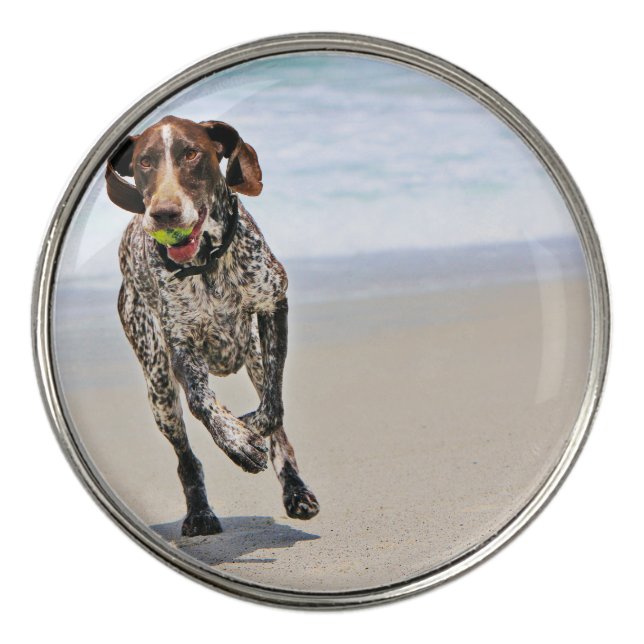 German Shorthaired Pointer - Luke - Riley Golf Ball Marker (Front)