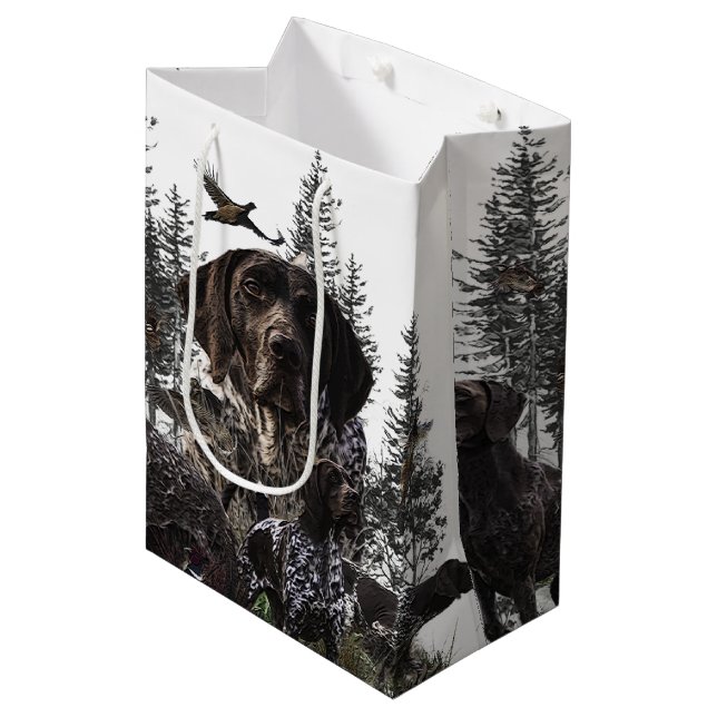 German Shorthaired Pointer      Medium Gift Bag (Front Angled)