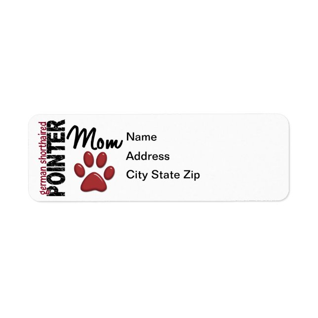 German Shorthaired Pointer Mom 2 Label (Front)