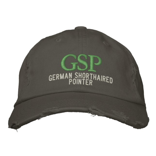 German Shorthaired Pointer Monogram Embroidered Baseball Hat (Front)