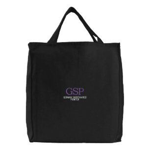 German Shorthaired Pointer Monogram Embroidered Tote Bag