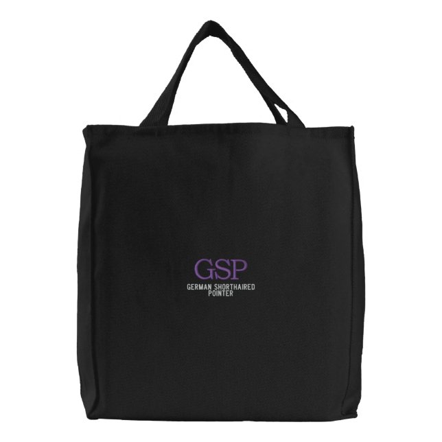 German Shorthaired Pointer Monogram Embroidered Tote Bag (Front)