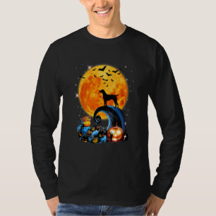 German Shorthaired Pointer Moon Cliff Pumpkin Hall T-Shirt
