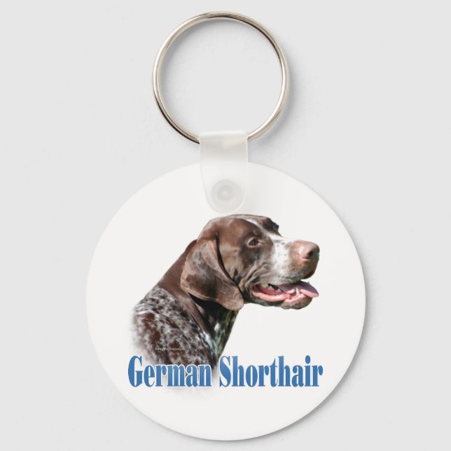 German Shorthaired Pointer Name Keychain (Front)