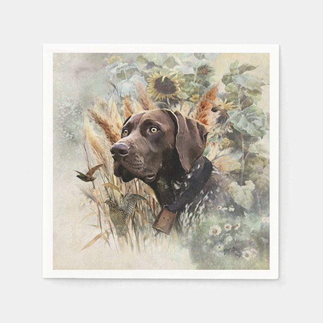 German Shorthaired Pointer Napkins (Front)
