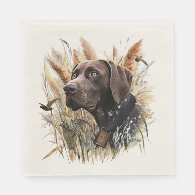 German Shorthaired Pointer Napkins (Front)