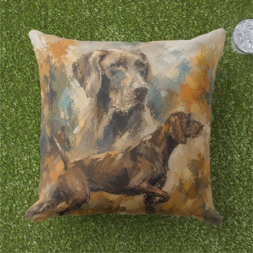 German Shorthaired Pointer Outdoor Pillow