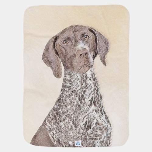 German Shorthaired Pointer Painting _ Dog Art Baby Blanket