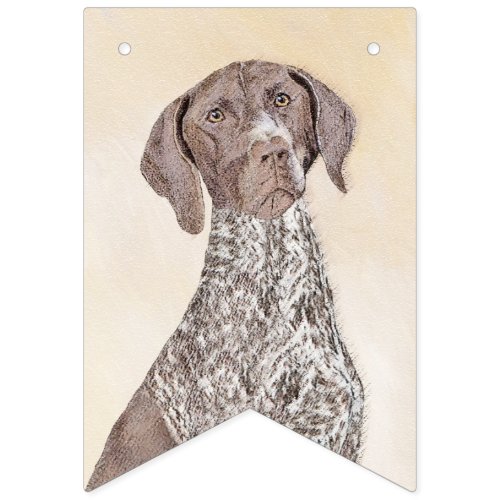 German Shorthaired Pointer Painting _ Dog Art Bunting Flags