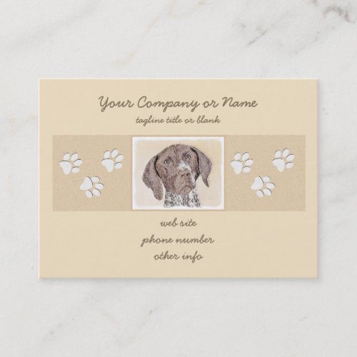 German Shorthaired Pointer Painting _ Dog Art Business Card