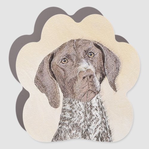 German Shorthaired Pointer Painting _ Dog Art Car Magnet