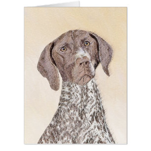 German Shorthaired Pointer Painting - Dog Art Card