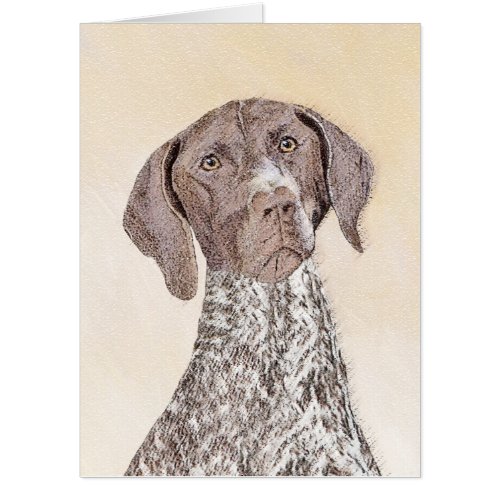 German Shorthaired Pointer Painting _ Dog Art Card