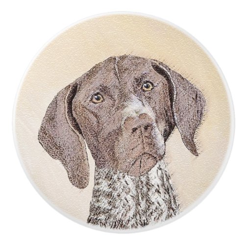 German Shorthaired Pointer Painting _ Dog Art Ceramic Knob