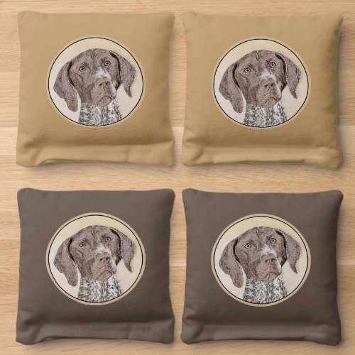 German Shorthaired Pointer Painting _ Dog Art Cornhole Bags