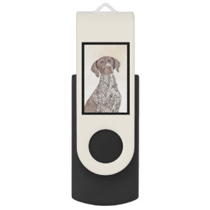 German Shorthaired Pointer Painting - Dog Art Flash Drive