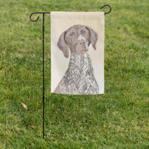 German Shorthaired Pointer Painting - Dog Art Garden Flag
