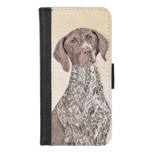 German Shorthaired Pointer Painting _ Dog Art iPhone 87 Wallet Case