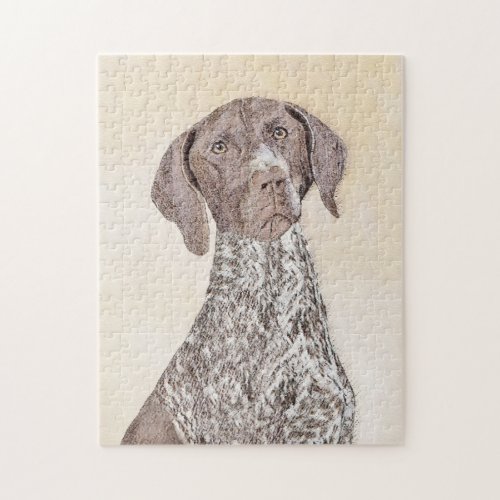 German Shorthaired Pointer Painting _ Dog Art Jigsaw Puzzle