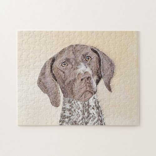 German Shorthaired Pointer Painting _ Dog Art Jigsaw Puzzle