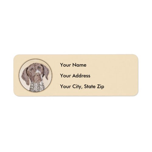 German Shorthaired Pointer Painting _ Dog Art Label