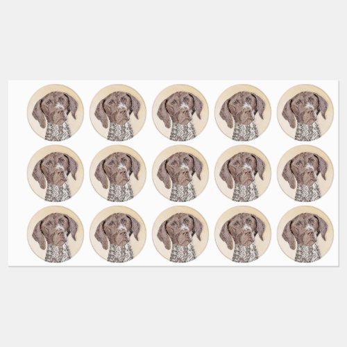German Shorthaired Pointer Painting _ Dog Art Labels