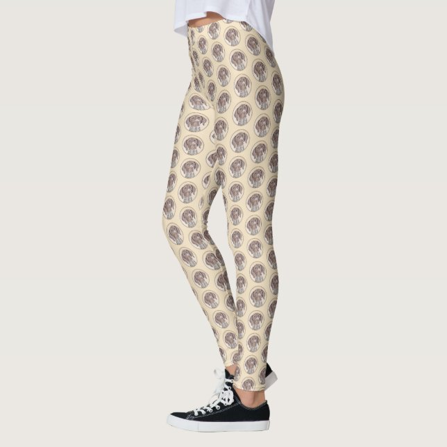 German Shorthaired Pointer Painting - Dog Art Leggings (Left)