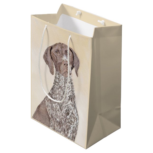 German Shorthaired Pointer Painting - Dog Art Medium Gift Bag (Front Angled)