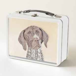German Shorthaired Pointer Painting - Dog Art Metal Lunch Box