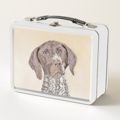 German Shorthaired Pointer Painting _ Dog Art Metal Lunch Box