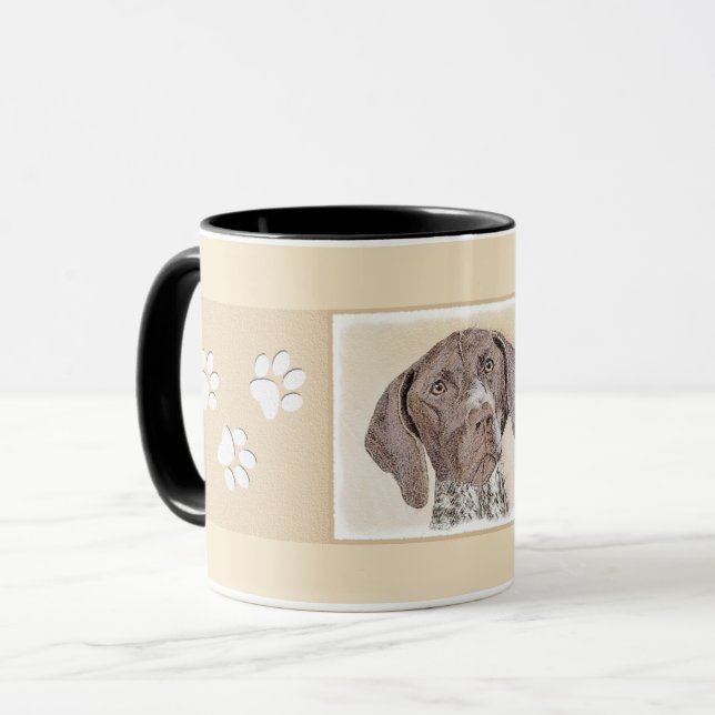 German Shorthaired Pointer Painting - Dog Art Mug (Front Left)