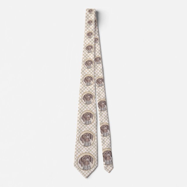 German Shorthaired Pointer Painting - Dog Art Neck Tie (Front)
