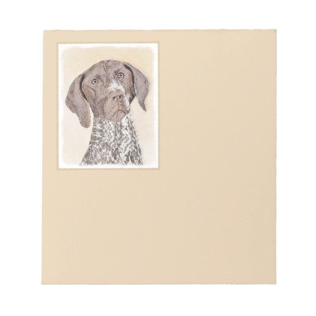 German Shorthaired Pointer Painting - Dog Art Notepad (Front)
