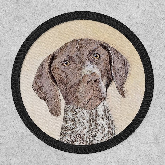 German Shorthaired Pointer Painting - Dog Art Patch (Front)
