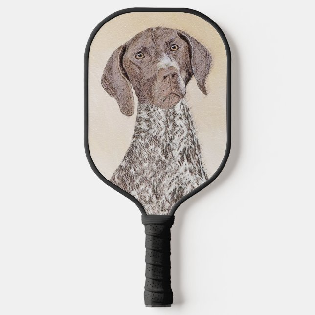 German Shorthaired Pointer Painting - Dog Art Pickleball Paddle (Front)