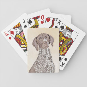 German Shorthaired Pointer Painting - Dog Art Playing Cards